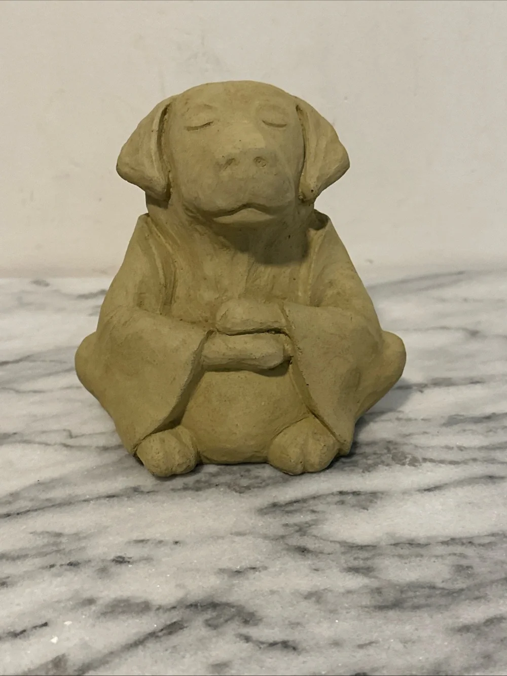 Meditating Dog garden Statue - Tan
